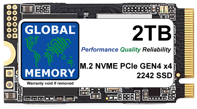 2TB M.2 2242 PCIe Gen4 x4 NVMe SSD FOR LAPTOPS / DESKTOP PCs / SERVERS / WORKSTATIONS